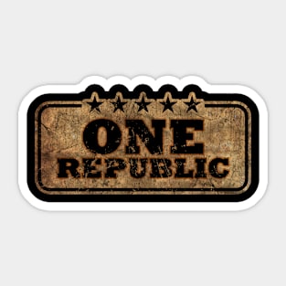 One Republic One Republic Sticker